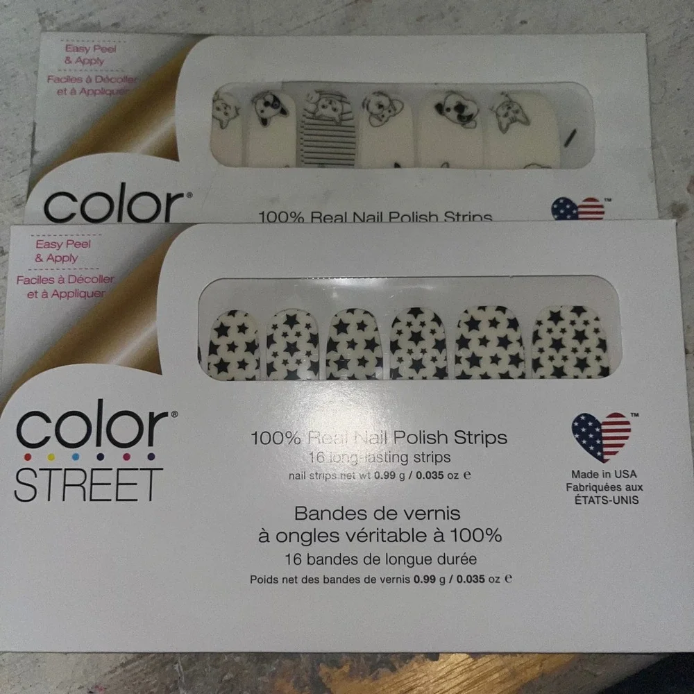 New Lot of 2 Color Street Nail Polish Strips Friends Furever Star for the Course